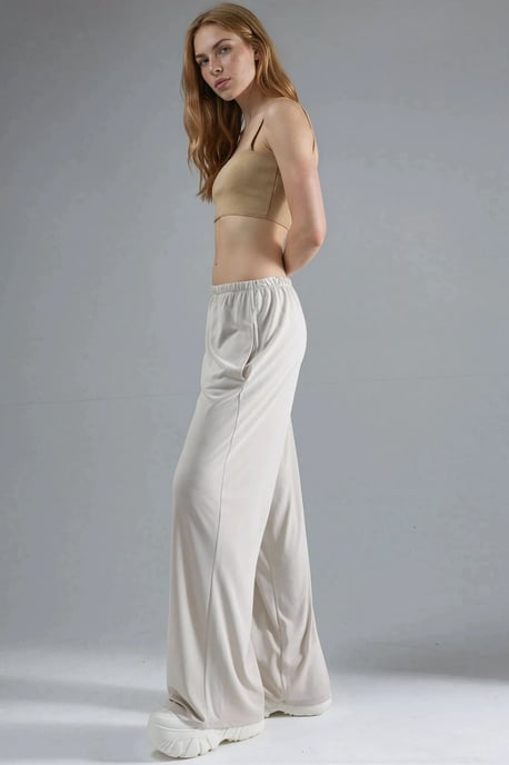 Elastische Taille Rechtlegging Modal Broek - Image 3