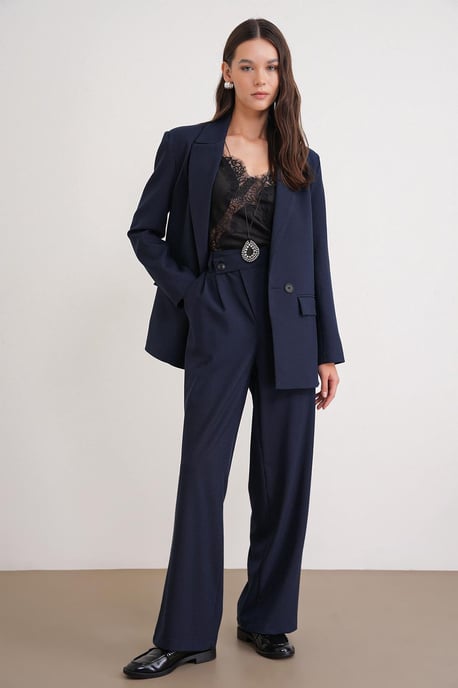 High Waist Straight Leg Pants - Image 1