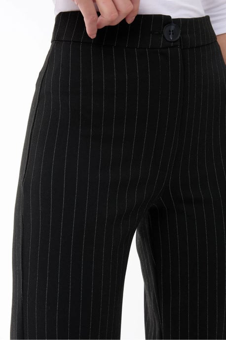 High Waist Striped Straight Leg Pants - Image 5