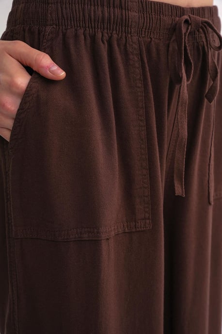 Midwaist Rechte Pantalon van Katoen met Striksluiting - Image 6