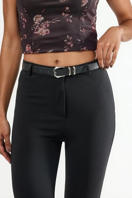 Gestrikte Hoge Taille Flared Broek - Image 5