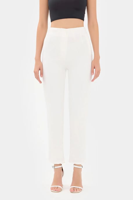 High Waist Carrot fit Trousers - Image 1