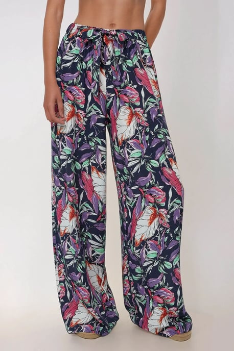 Geprinte Wijde Pantalon met Touwtjes - Image 2