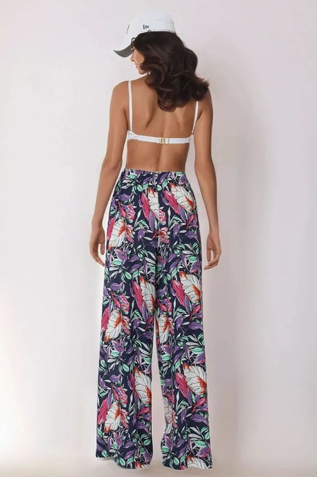 Geprinte Wijde Pantalon met Touwtjes - Image 3