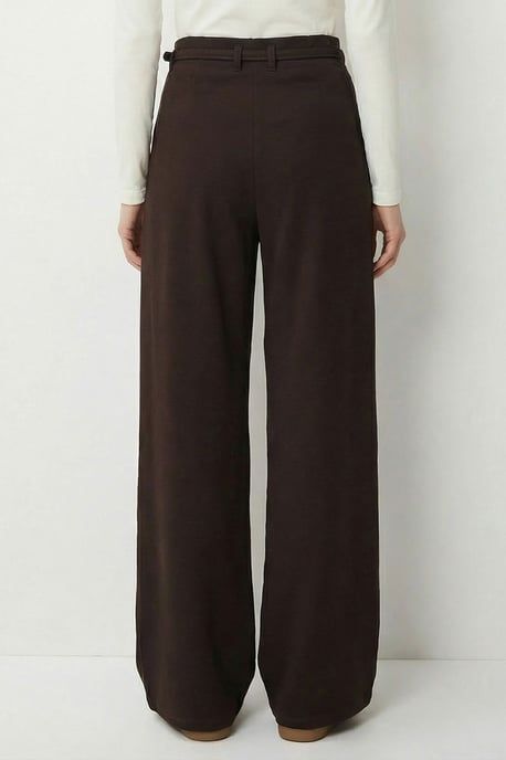 Pleated Belted Wide Leg Trousers - Image 6