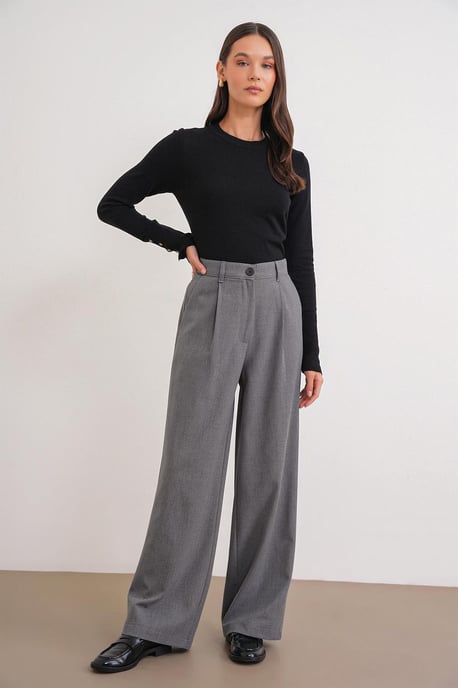 Hoge Taille Palazzo Broek met Zakken - Image 3