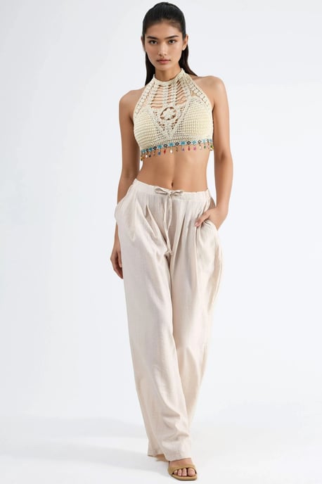 Brede Pijpen Casual Broek met Touwtjes - Image 5