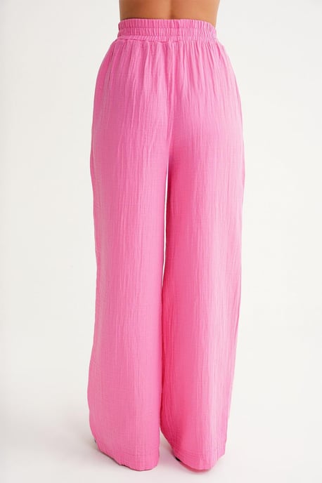 Hoge Taille Geweven Mousseline Stof Broek - Image 6