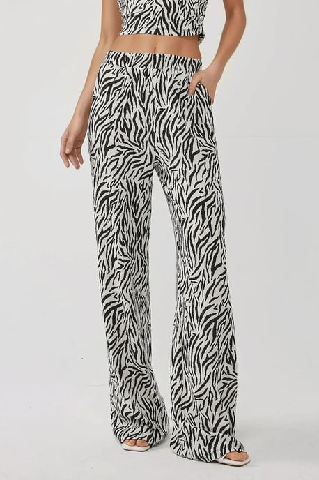 Wijde Benen Zebrapatroon Broek - Image 1
