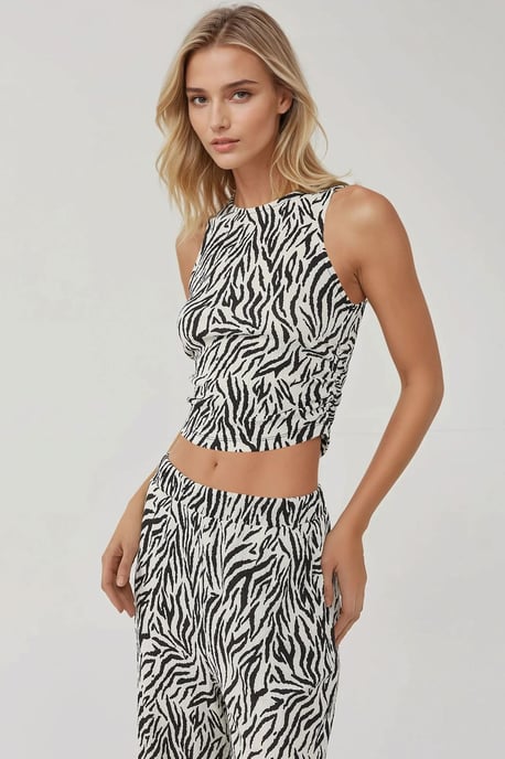 Wijde Benen Zebrapatroon Broek - Image 2