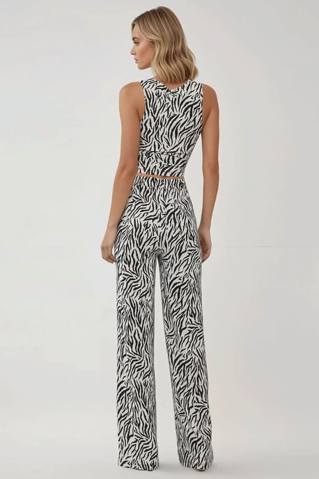 Wijde Benen Zebrapatroon Broek - Image 3