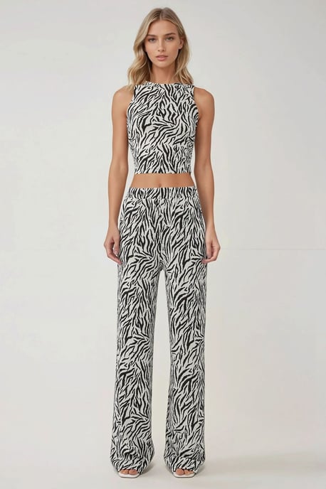 Wijde Benen Zebrapatroon Broek - Image 6