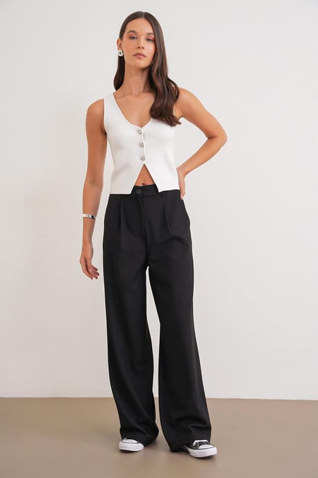 Hoge Taille Palazzo Broek met Zakken - Image 2