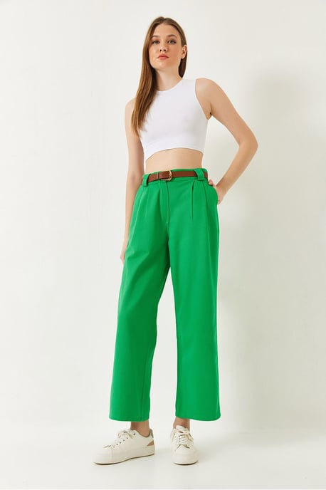 Wide Leg Pants with Belt - Image 2