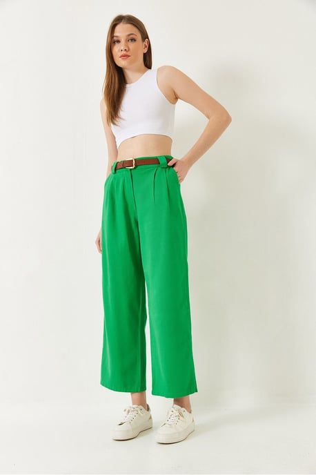 Wide Leg Pants with Belt - Image 4