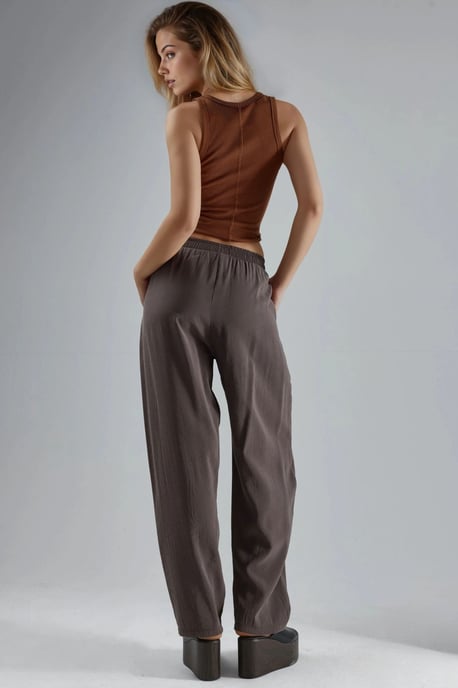 Brede Pijpen Plissé Broek - Image 3
