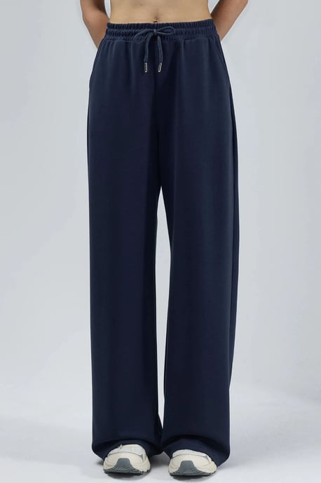 Midden Taille Wijde Pijpen Modal Broek - Image 1