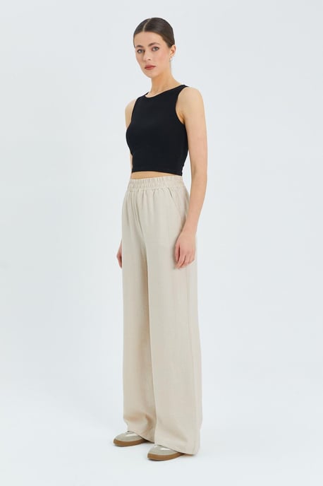 Zachte Aanraking Hoge Taille Wijde Pantalon - Image 2
