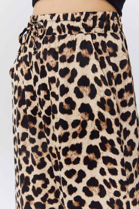 Hoge Taille Luipaardprint Wijde Pantalon - Image 5