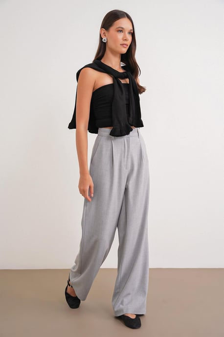 Hoge Taille Palazzo Broek met Zakken - Image 3
