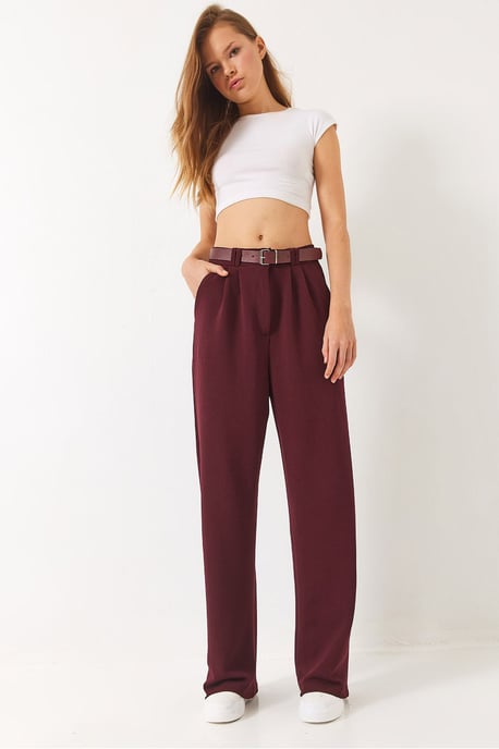 Gesp Breit Leg Tricot Broek - Image 1