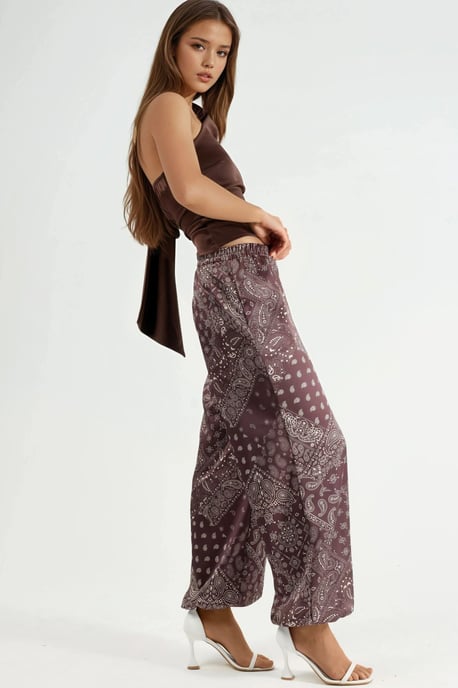 Geprinte Baggy Fit Elastische Leggings met Zakken - Image 2