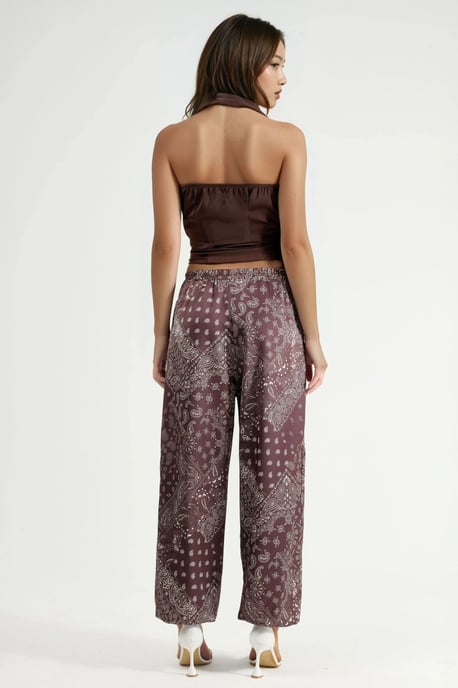 Geprinte Baggy Fit Elastische Leggings met Zakken - Image 3