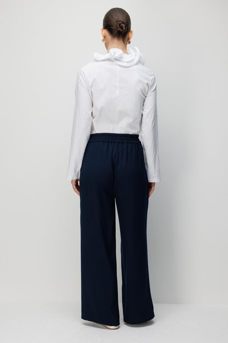 Hoge Taille Wijde Pantalon met Toebehoren Detail - Image 6