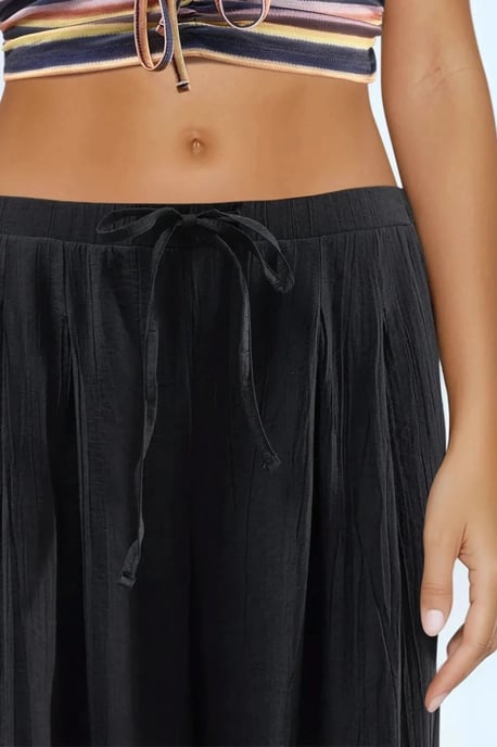 Brede Pijpen Casual Broek met Touwtjes - Image 5
