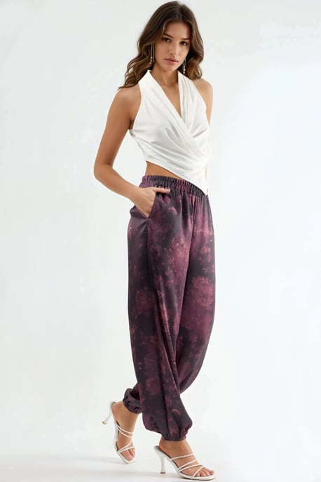 Patroon Baggy Fit Elastische Leggings met Zakjes - Image 4