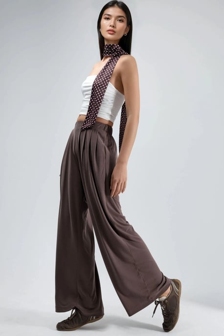 Plissé Wijd Pantalon met Zakken - Image 2