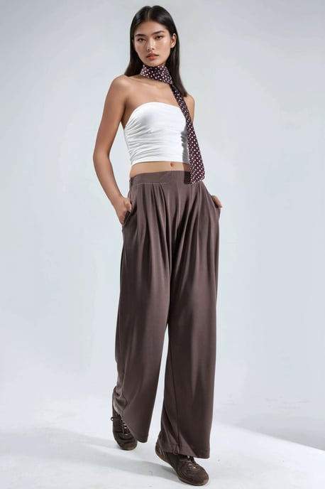 Plissé Wijd Pantalon met Zakken - Image 4