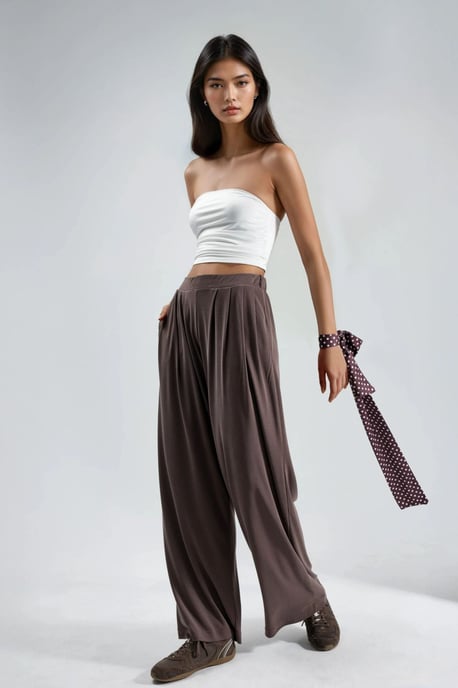 Plissé Wijd Pantalon met Zakken - Image 6