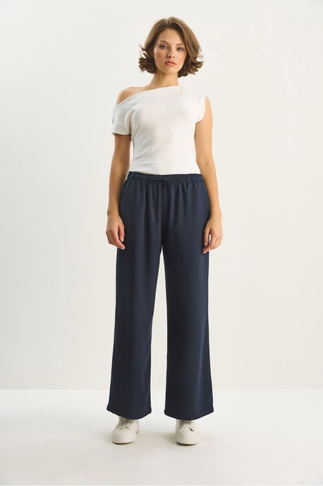 Wide Leg Palazzo Broek met Striksluiting - Image 2