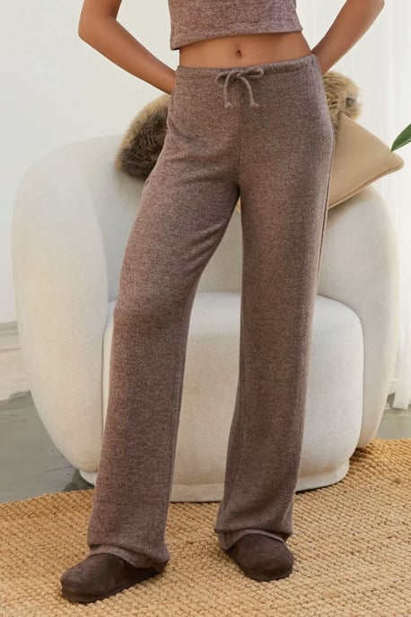 Zachte Textuur Gebreide Broek met Touwtjes - Image 1