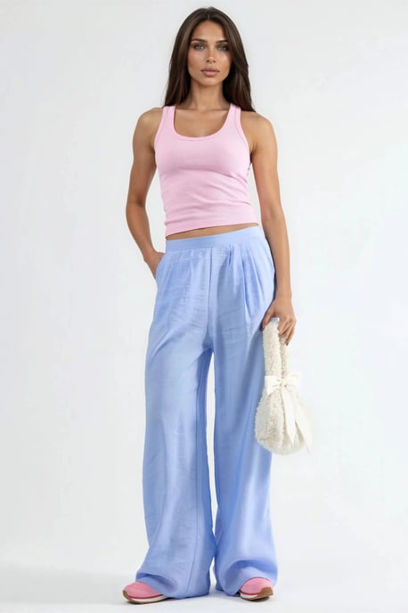 Brede Taille Pantalons met Plissé - Image 4