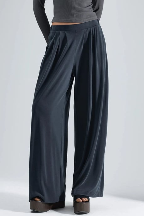 Plissé Wijd Pantalon met Zakken - Image 1