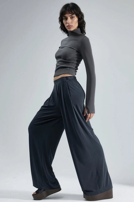 Plissé Wijd Pantalon met Zakken - Image 2