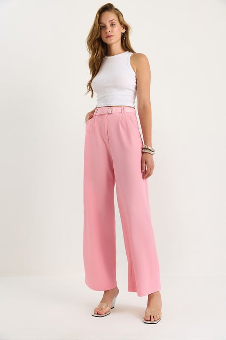 Gesp Breit Leg Tricot Broek - Image 1