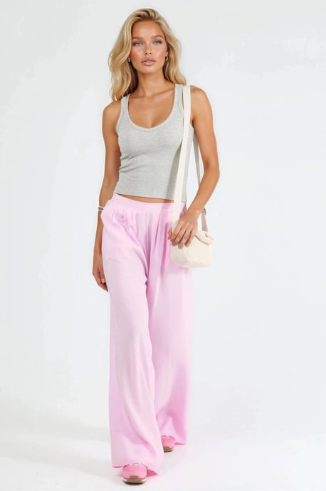 Brede Taille Pantalons met Plissé - Image 5