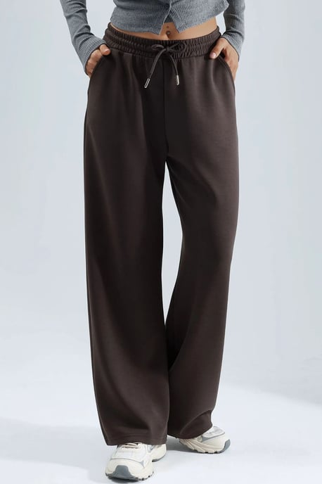 Midi taille wijde pijpen modal broek - Image 1