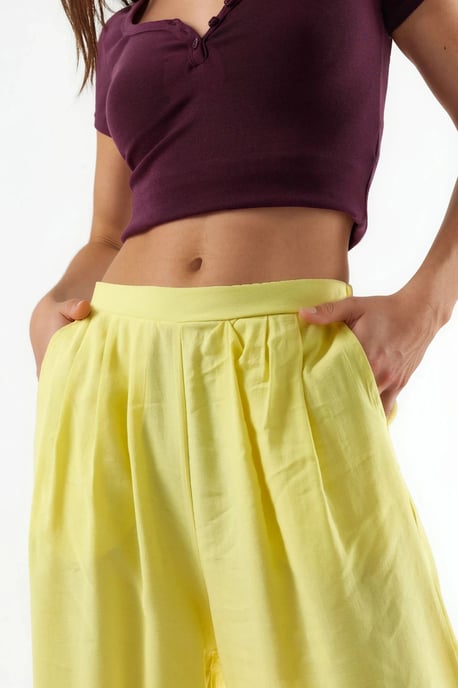 Brede Taille Pantalons met Plissé - Image 4