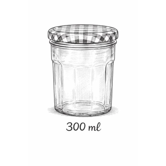 WDMT Set van 6 glazen jampotjes 300 ml met schroefdeksel – luchtdicht – herbruikbaar - Image 3