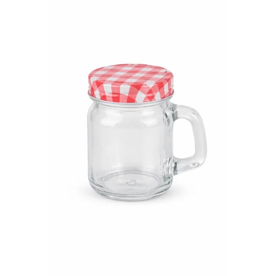 WDMT Glazen jam potjes met handvat 120 ml set van 6 – mini mokken stijl met - Image 2