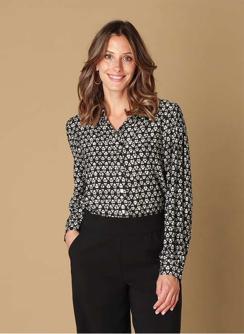IVY BEAU Sylvie Tops Black/Multi - Image 1