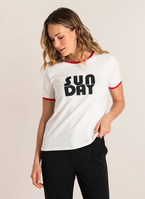 IVY BEAU Semma Tops Off White/Red - Image 1