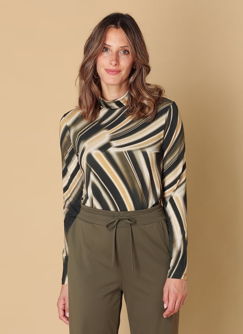 IVY BEAU Sisley Tops Olive/Multi colour - Image 1