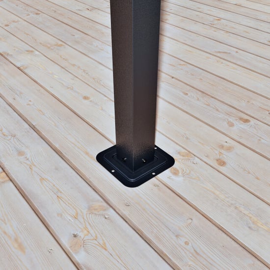 Sojag Budavar aluminium terrasoverkapping met lamellendak met gordijnen en - Image 2