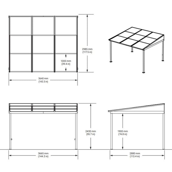 Sojag Budavar aluminium terrasoverkapping met lamellendak met gordijnen en - Image 3