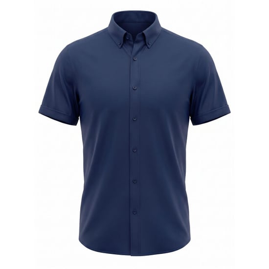 Bos Bright Blue Casual hemd korte mouw easy care kwaliteit 3507/navy - Image 3